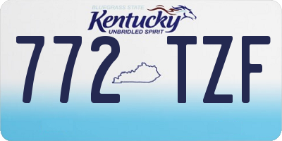 KY license plate 772TZF