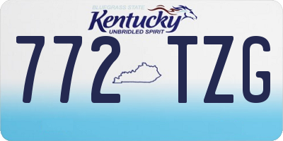 KY license plate 772TZG