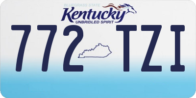 KY license plate 772TZI