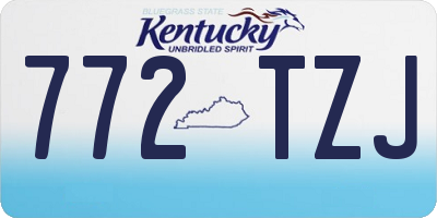 KY license plate 772TZJ