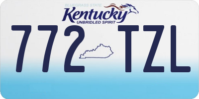 KY license plate 772TZL
