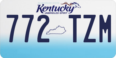 KY license plate 772TZM