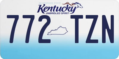 KY license plate 772TZN