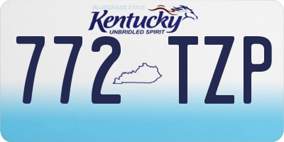 KY license plate 772TZP