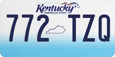 KY license plate 772TZQ