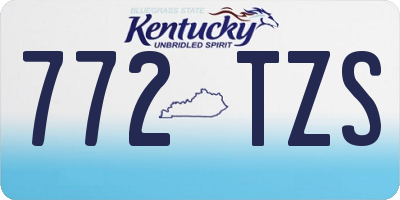 KY license plate 772TZS