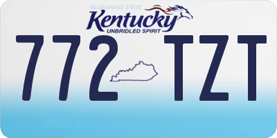 KY license plate 772TZT