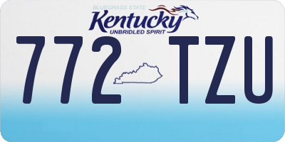 KY license plate 772TZU