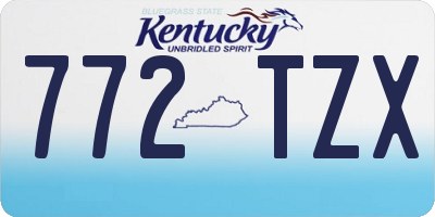 KY license plate 772TZX