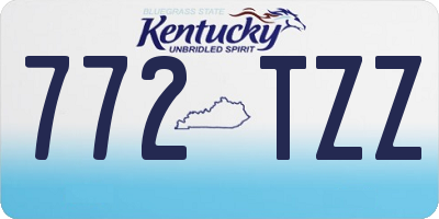 KY license plate 772TZZ