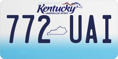 KY license plate 772UAI