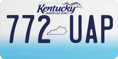 KY license plate 772UAP