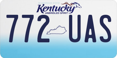 KY license plate 772UAS
