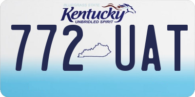 KY license plate 772UAT