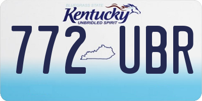 KY license plate 772UBR