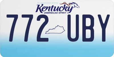 KY license plate 772UBY