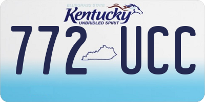 KY license plate 772UCC