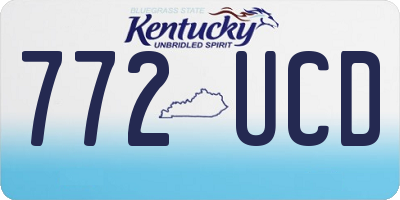 KY license plate 772UCD