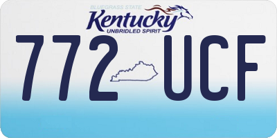 KY license plate 772UCF