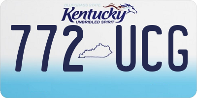 KY license plate 772UCG
