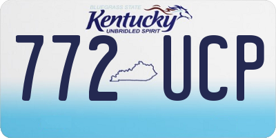 KY license plate 772UCP