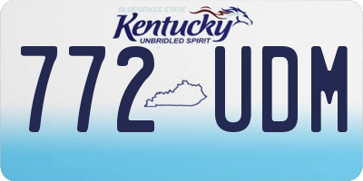 KY license plate 772UDM