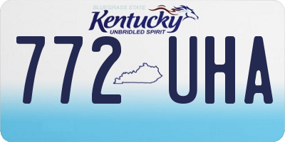KY license plate 772UHA