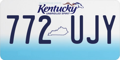 KY license plate 772UJY