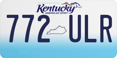 KY license plate 772ULR