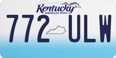 KY license plate 772ULW