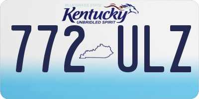 KY license plate 772ULZ