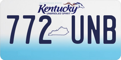 KY license plate 772UNB