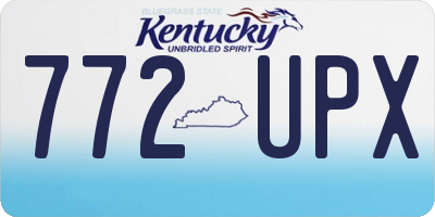 KY license plate 772UPX
