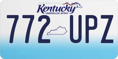 KY license plate 772UPZ