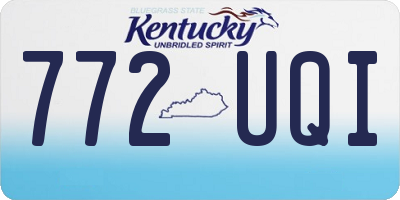 KY license plate 772UQI