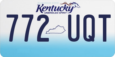 KY license plate 772UQT