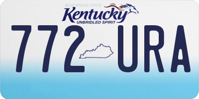 KY license plate 772URA