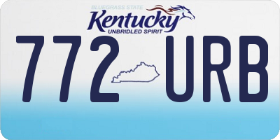 KY license plate 772URB