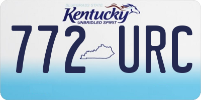 KY license plate 772URC
