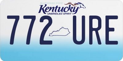 KY license plate 772URE