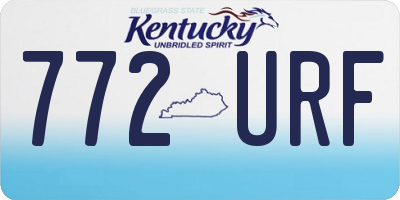 KY license plate 772URF