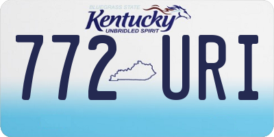 KY license plate 772URI