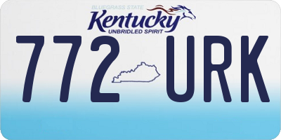 KY license plate 772URK