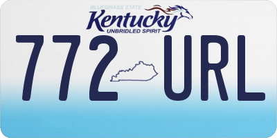 KY license plate 772URL