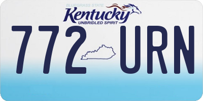 KY license plate 772URN