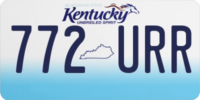 KY license plate 772URR