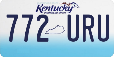 KY license plate 772URU
