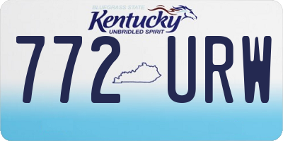 KY license plate 772URW