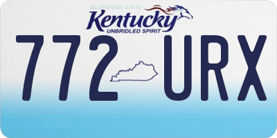 KY license plate 772URX