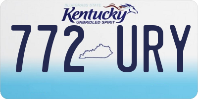 KY license plate 772URY